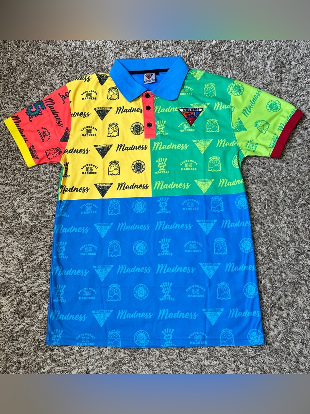 Universal Madness Colorblock Mens Polo Shirt - Multicolor